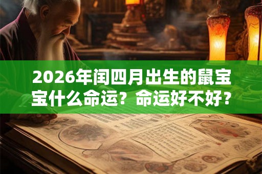 2026年闰四月出生的鼠宝宝什么命运？命运好不好？