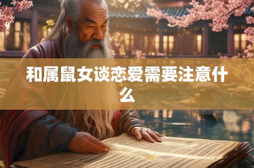 和属鼠女谈恋爱需要注意什么