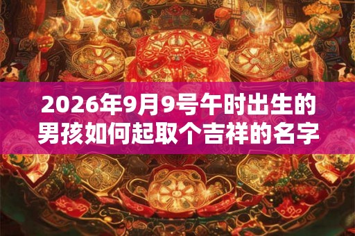 2026年9月9号午时出生的男孩如何起取个吉祥的名字和五行属性