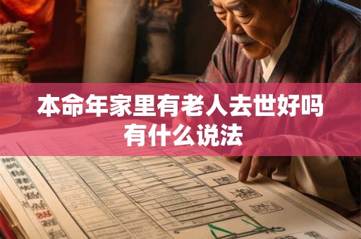 本命年家里有老人去世好吗 有什么说法