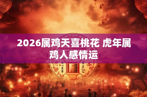2026属鸡天喜桃花 虎年属鸡人感情运