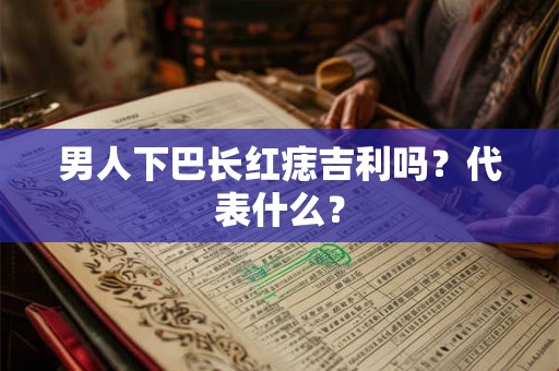 男人下巴长红痣吉利吗？代表什么？