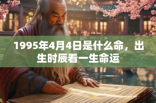 1995年4月4日是什么命,出生时辰看一生命运 1995年4月4日是什么命,出生时辰看一生命运