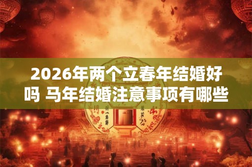 2026年两个立春年结婚好吗 马年结婚注意事项有哪些