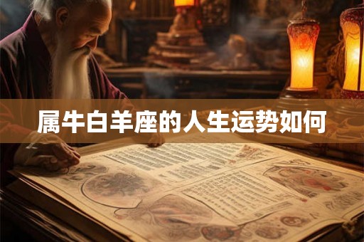 属牛白羊座的人生运势如何