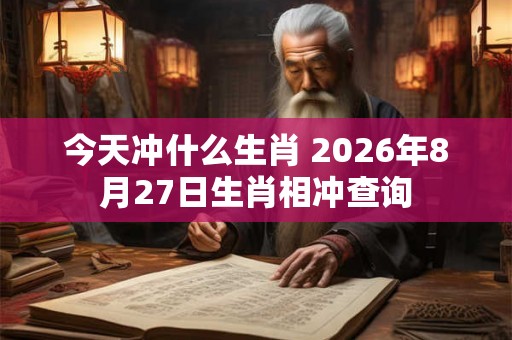 今天冲什么生肖 2026年8月27日生肖相冲查询