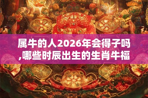 属牛的人2026年会得子吗,哪些时辰出生的生肖牛福气好? 属牛的人2026年会得子吗,哪些时辰出生的生肖牛福气好?