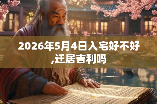 2026年5月4日入宅好不好,迁居吉利吗