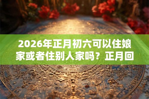 2026年正月初六可以住娘家或者住别人家吗？正月回娘家的禁忌