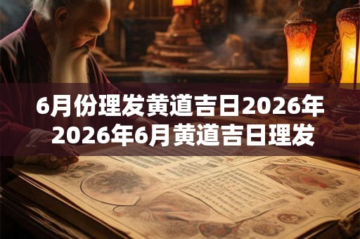 6月份理发黄道吉日2026年 2026年6月黄道吉日理发是哪天