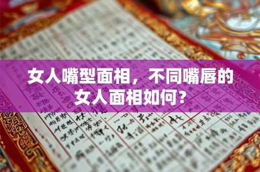 女人嘴型面相，不同嘴唇的女人面相如何？