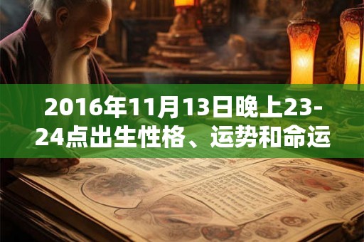 2016年11月13日晚上23-24点出生性格、运势和命运