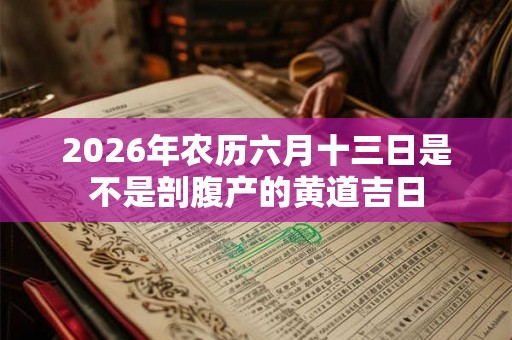 2026年农历六月十三日是不是剖腹产的黄道吉日 2026年农历六月十三日是不是剖腹产的黄道吉日