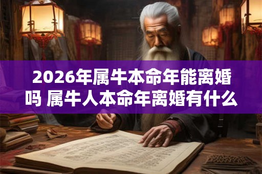 2026年属牛本命年能离婚吗 属牛人本命年离婚有什么影响