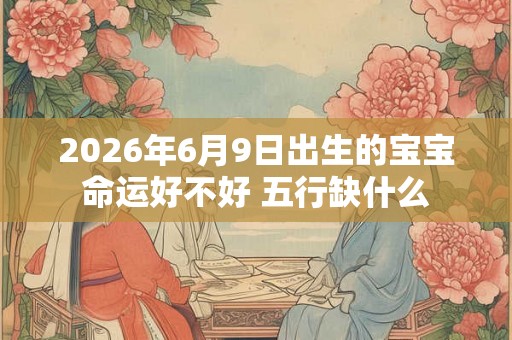 2026年6月9日出生的宝宝命运好不好 五行缺什么 2026年6月9日出生的宝宝命运好不好 五行缺什么