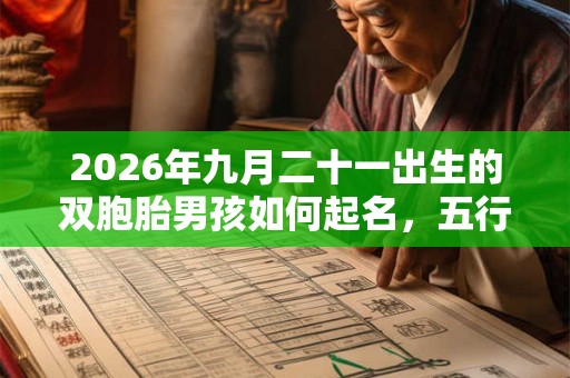 2026年九月二十一出生的双胞胎男孩如何起名，五行属什么