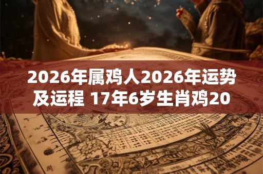 2026年属鸡人2026年运势及运程 17年6岁生肖鸡2026年每月运势