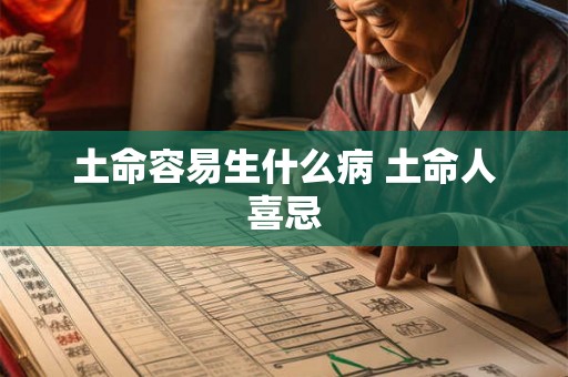 土命容易生什么病 土命人喜忌