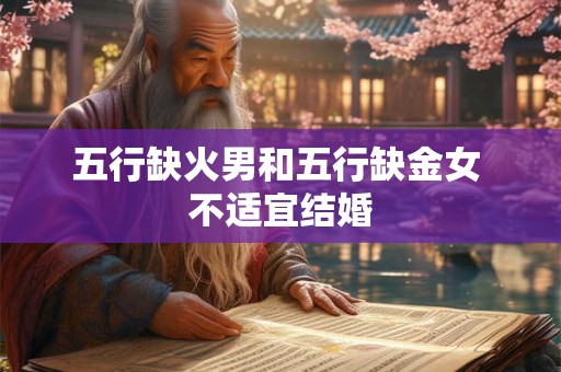 五行缺火男和五行缺金女 不适宜结婚