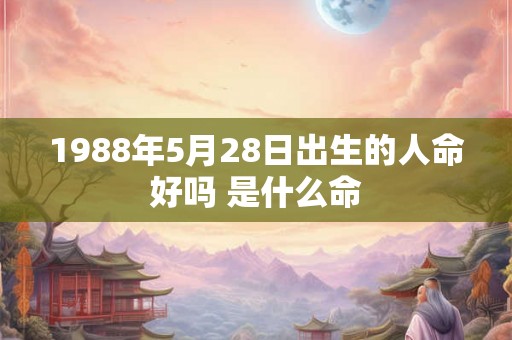 1988年5月28日出生的人命好吗 是什么命 1988年5月28日出生的人命好吗 是什么命