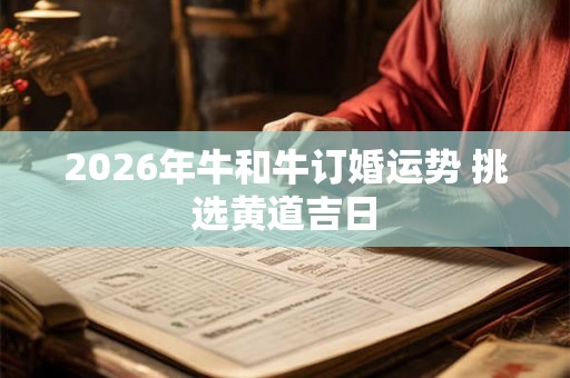 2026年牛和牛订婚运势 挑选黄道吉日 2026年牛和牛订婚运势 挑选黄道吉日