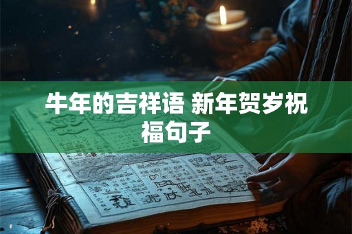 牛年的吉祥语 新年贺岁祝福句子