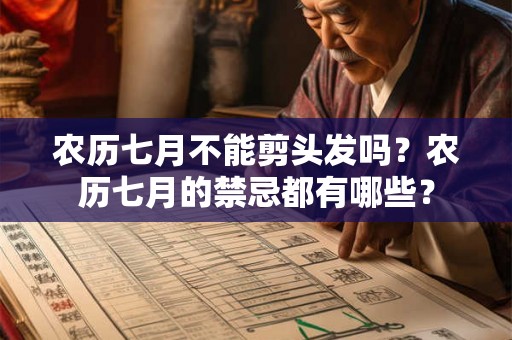 农历七月不能剪头发吗?农历七月的禁忌都有哪些? 农历七月不能剪头发吗?农历七月的禁忌都有哪些?
