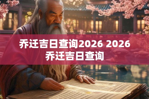 乔迁吉日查询2026 2026乔迁吉日查询