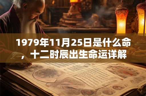 1979年11月25日是什么命,十二时辰出生命运详解 1979年11月25日是什么命,十二时辰出生命运详解