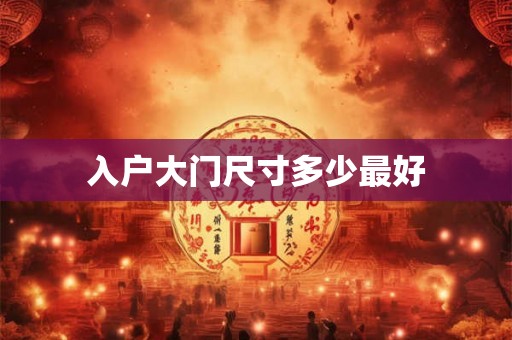入户大门尺寸多少最好