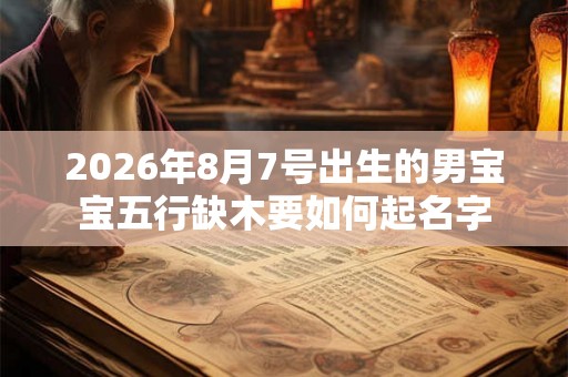 2026年8月7号出生的男宝宝五行缺木要如何起名字