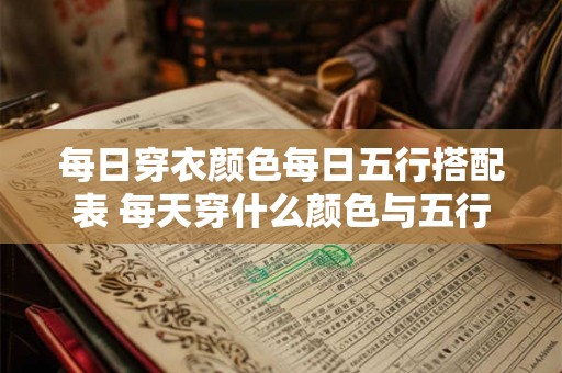 每日穿衣颜色每日五行搭配表 每天穿什么颜色与五行搭配最合适