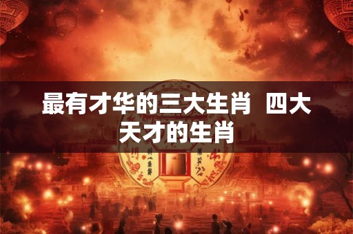 最有才华的三大生肖  四大天才的生肖