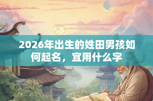 2026年出生的姓田男孩如何起名，宜用什么字