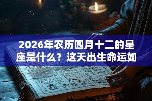 2026年农历四月十二的星座是什么？这天出生命运如何？