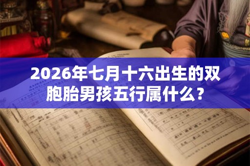 2026年七月十六出生的双胞胎男孩五行属什么？