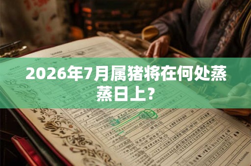 2026年7月属猪将在何处蒸蒸日上？