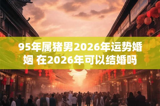 95年属猪男2026年运势婚姻 在2026年可以结婚吗