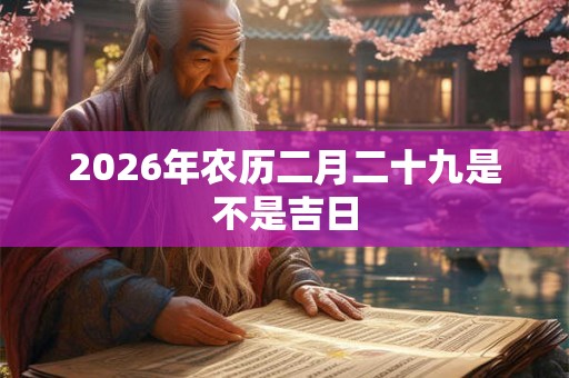 2026年农历二月二十九是不是吉日