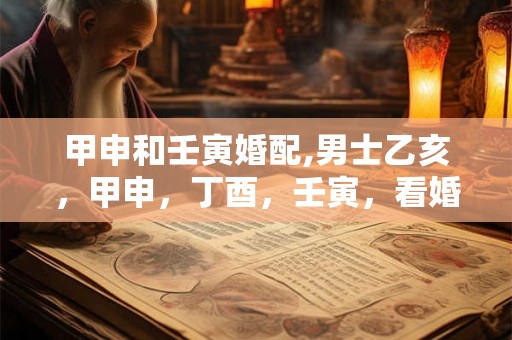 甲申和壬寅婚配,男士乙亥，甲申，丁酉，壬寅，看婚姻！