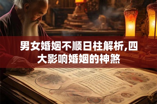 男女婚姻不顺日柱解析,四大影响婚姻的神煞