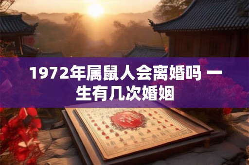 1972年属鼠人会离婚吗 一生有几次婚姻