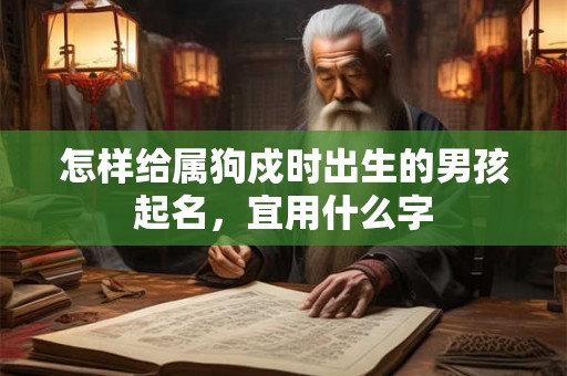 怎样给属狗戍时出生的男孩起名，宜用什么字