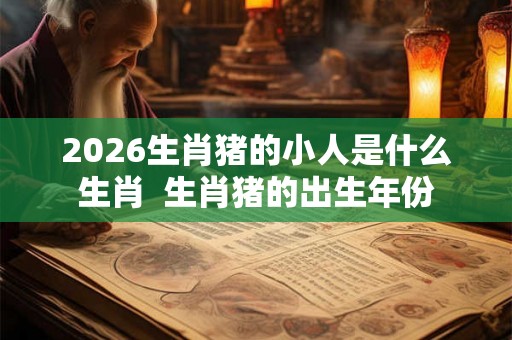2026生肖猪的小人是什么生肖  生肖猪的出生年份