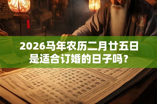 2026马年农历二月廿五日是适合订婚的日子吗？