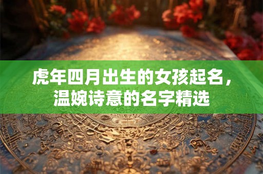 虎年四月出生的女孩起名，温婉诗意的名字精选