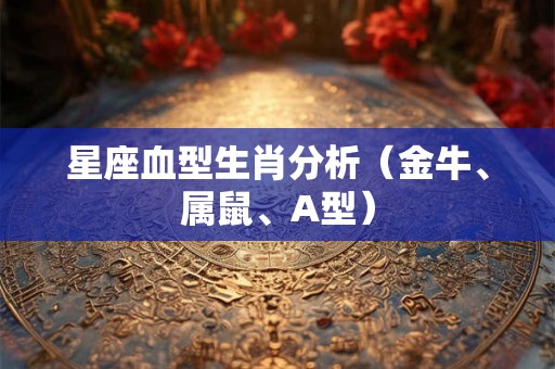 星座血型生肖分析(金牛、属鼠、A型) 星座血型生肖分析(金牛、属鼠、A型)