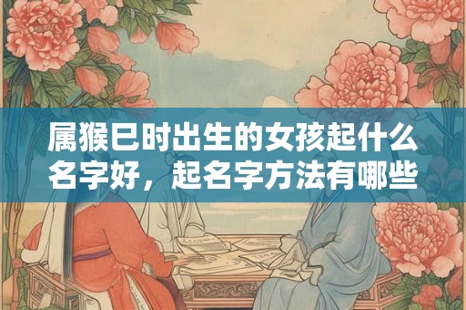 属猴巳时出生的女孩起什么名字好，起名字方法有哪些