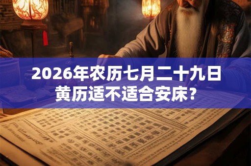 2026年农历七月二十九日黄历适不适合安床? 2026年农历七月二十九日黄历适不适合安床?