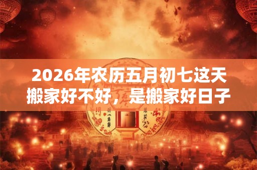 2026年农历五月初七这天搬家好不好，是搬家好日子吗？